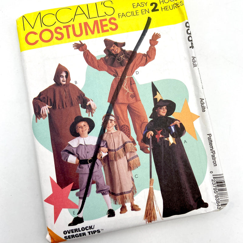 McCall's 8384 | Witch, Ghoul, Scarecrow, Pilgrim Costumes | Size S-XL