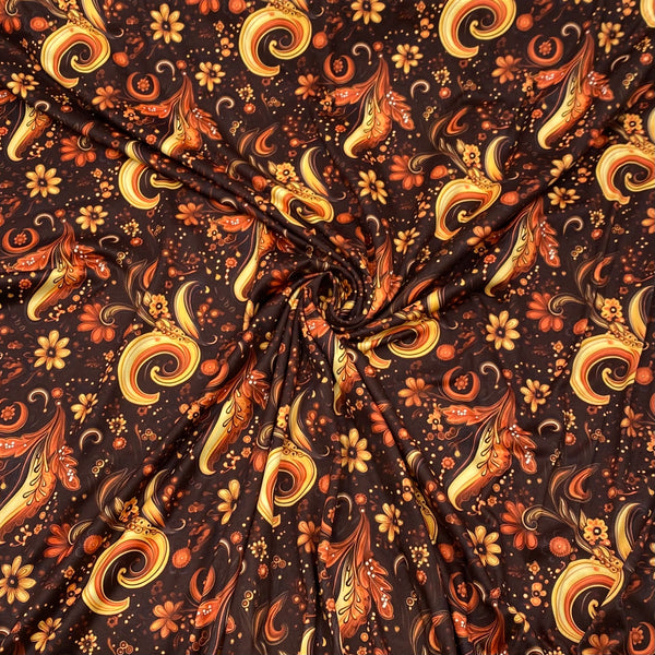 Latte Swirls | Polyester Knit