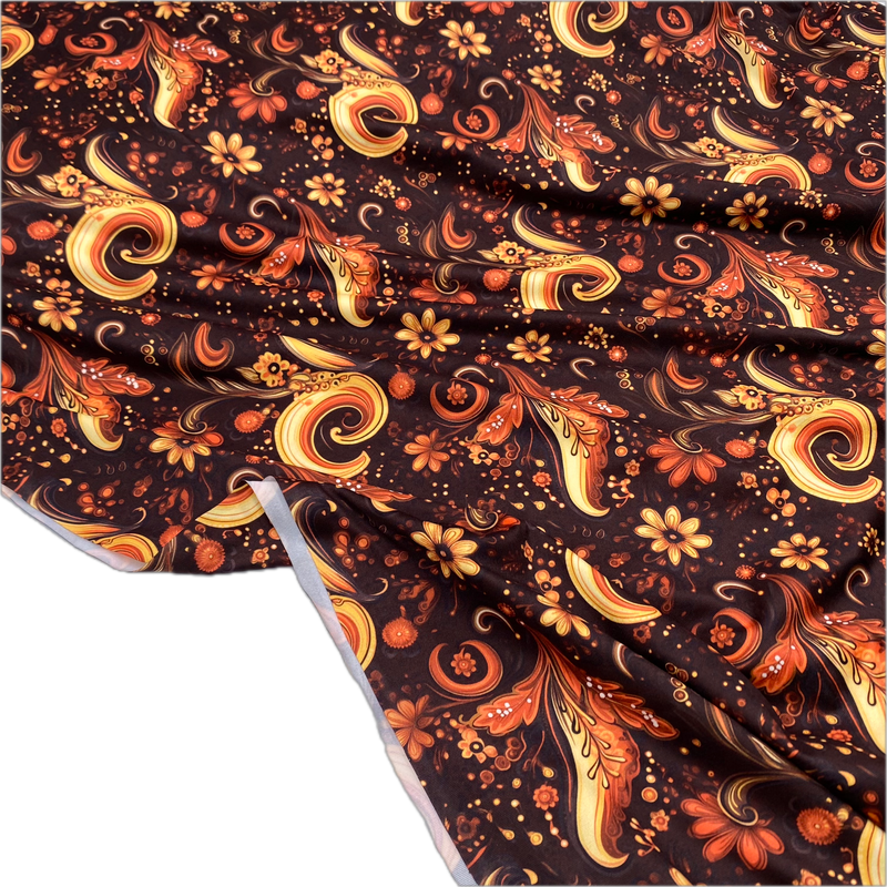 Latte Swirls | Polyester Knit