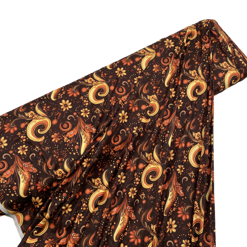 Latte Swirls | Polyester Knit