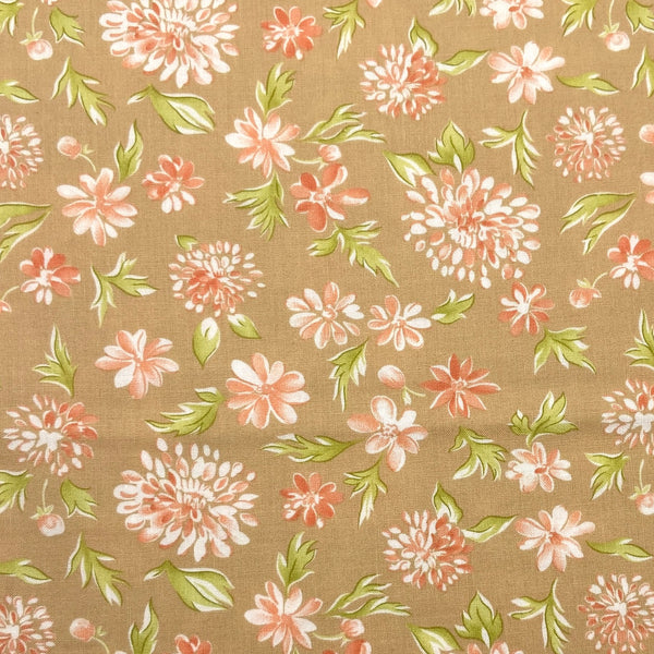 Mums Flax | Cinnamon and Cream | Quilting Cotton
