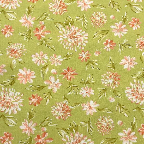 Mums Olive | Cinnamon and Cream | Quilting Cotton