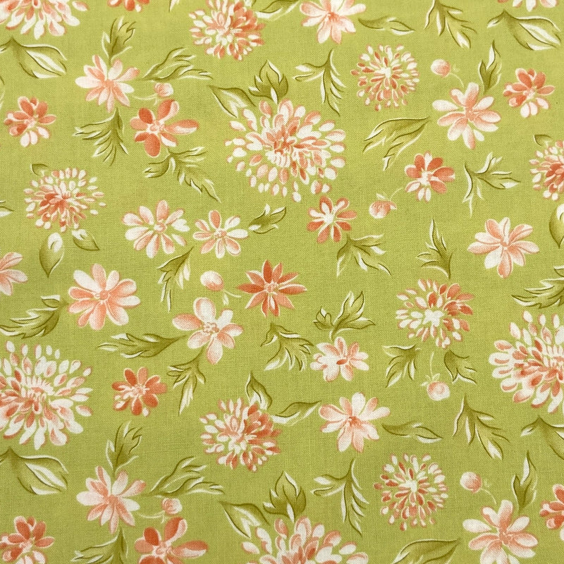 Mums Olive | Cinnamon and Cream | Quilting Cotton