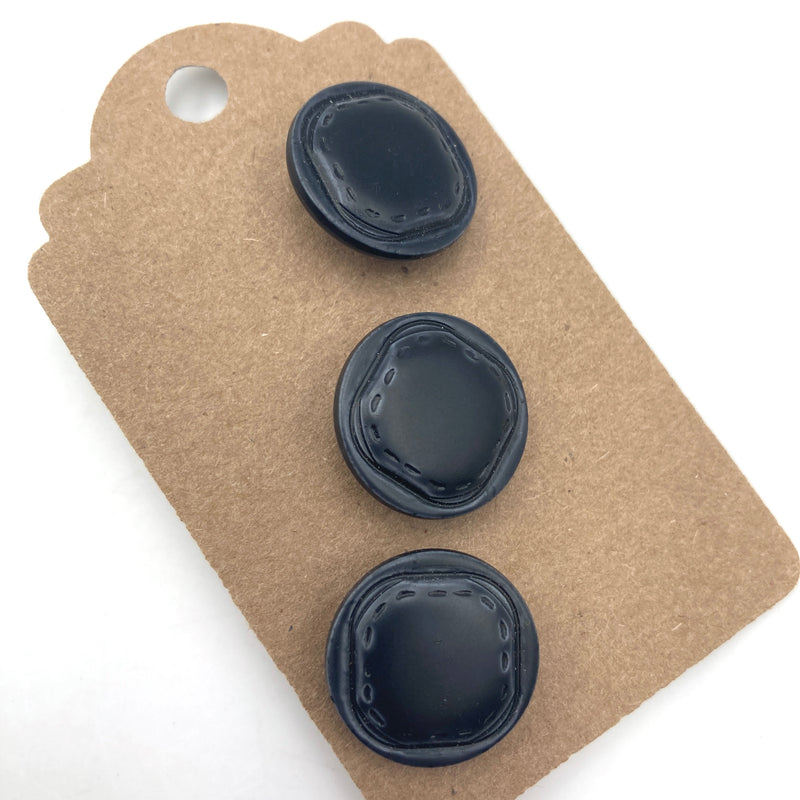3/4" - 1" Black Licorice Buttons