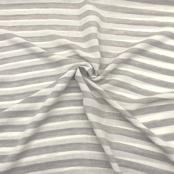 Ecru Stripes | Linen Blend