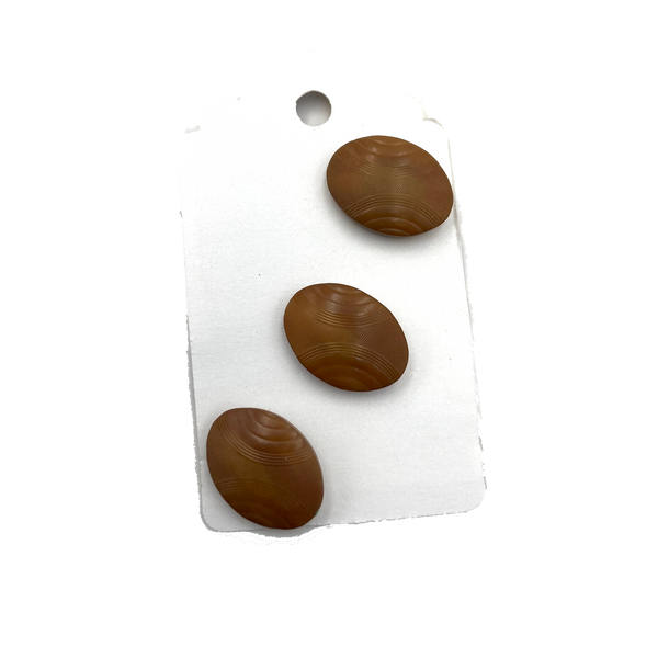 7/8" Amber Oval | Vintage Plastic Buttons