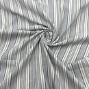 White and Indigo Stripe Cotton | Handwoven Fair Trade | Lightweight 45" wide