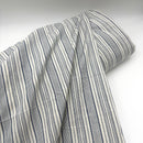 White and Indigo Stripe Cotton | Handwoven Fair Trade | Lightweight 45" wide