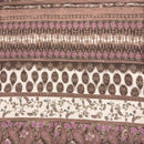 Brown Paisley Stripe Linen | Home Decor Canvas | Deadstock Fabric