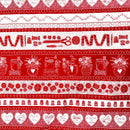 Novelty Sewing Stripe Red | Say It With A Stitch | Quilting Cotton