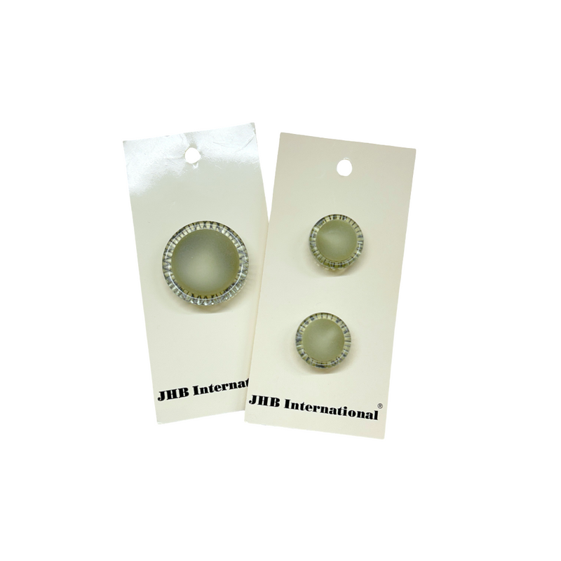 3/4" or 1-1/8" Jade Ring | Plastic Buttons | Choose Your Size