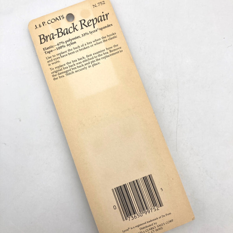 1 1/8" Bra-Back Repair | White | J+P Coats