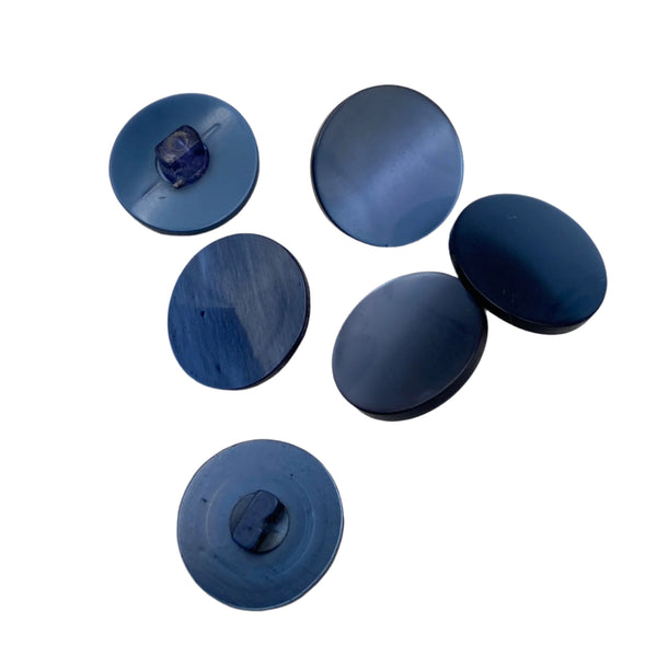 3/4" Blue Streak | Plastic Buttons