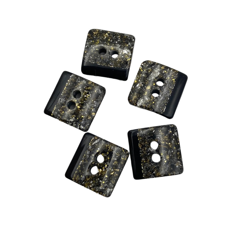 5/8" or 13/16" Glitterati | Plastic Buttons | Choose Your Size