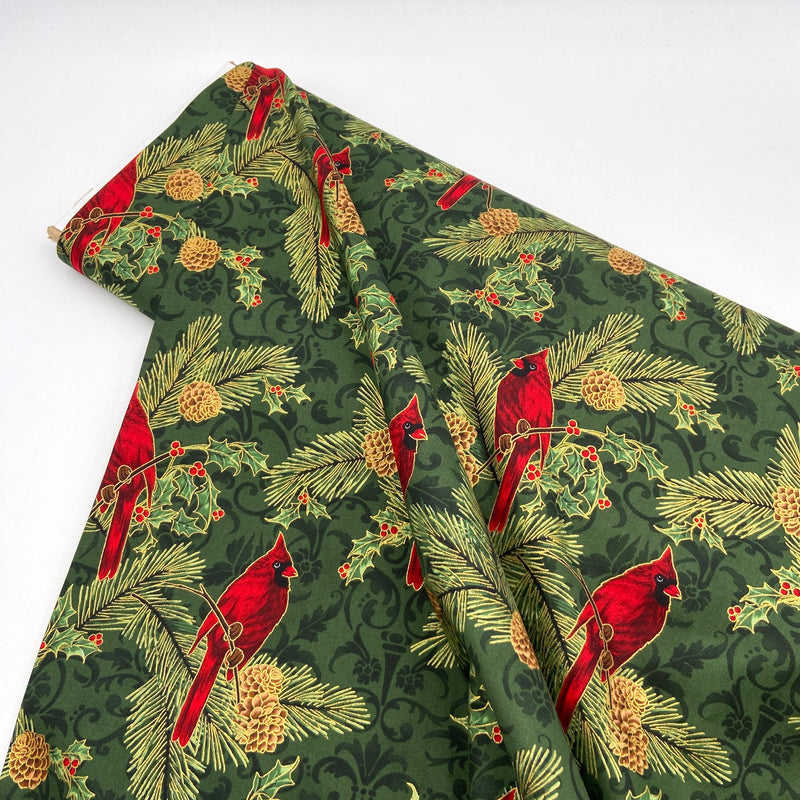 Christmas Cardinals | Hoffman Fabrics | Quilting Cotton
