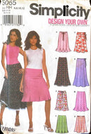 Simplicity 5065 | Misses'/Miss Petite Design Your Own Skirt in Four Lengths | Size 6-12