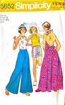 Simplicity 5652 | Girl's Halter Top, Wide Leg Pants, & Shorts | Size 14