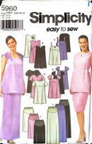 Simplicity 5960 | Maternity Skirt in Two Lengths & Tops | Size 6-12