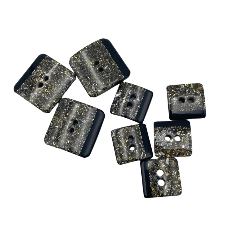 5/8" or 13/16" Glitterati | Plastic Buttons | Choose Your Size
