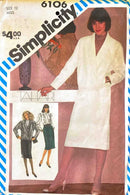 Simplicity 6106 | Misses' Slim Skirt, Blouse, & Lined Jacket | Size 12