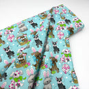 Easter Pups Blue | Quilting Cotton