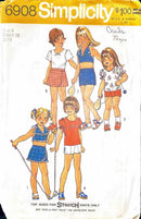 Simplicity 6908 | Child's Top, Halter-Top, Pantskirt, & Shorts | Size 5