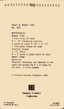 Donna's Country Collection 204 | Heart and Apple Tote | One Size