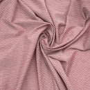 Pink striped cotton lawn fabric italian deadstock