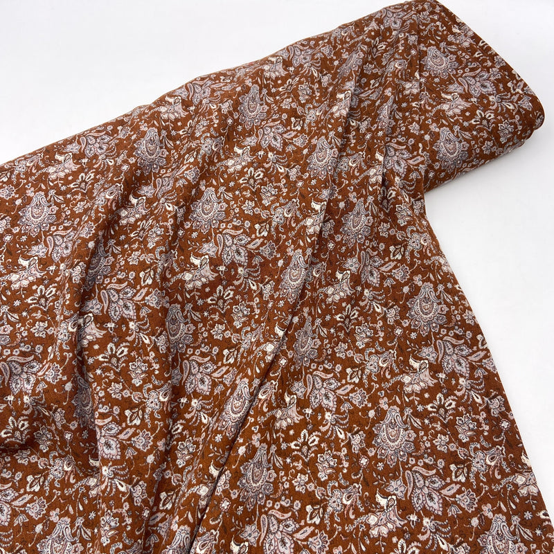 Rust Floral | Sunset Studio | Crinkle Rayon