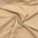 Close-up of brown and white checkered fabric