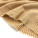 Tessuto Vichy Senape | Italian Deadstock | Gingham Linen Blend