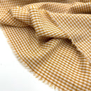Tessuto Vichy Senape | Italian Deadstock | Gingham Linen Blend