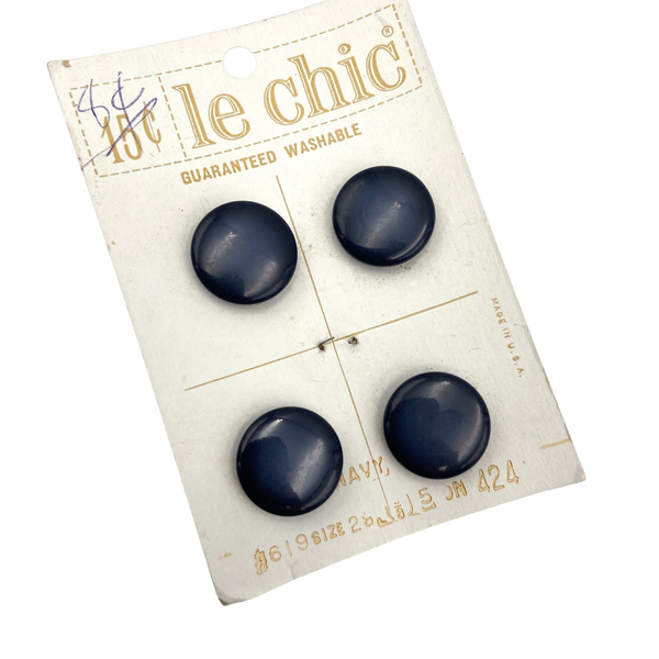 3/4" Navy Chic | Plastic Buttons