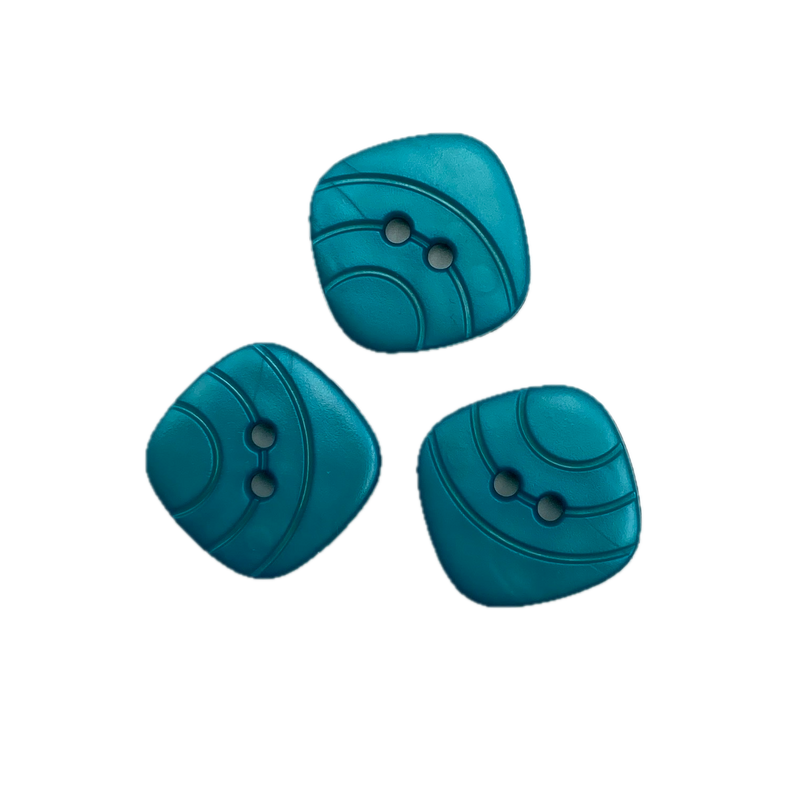 1/2" or 5/8" or 3/4" Groovy Square | Plastic Buttons | Choose Your Size