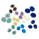 1/2" or 3/4" Pearly Oval | Plastic Buttons | Choose Your Favorite