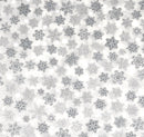 Snowflakes Silver | Holiday Charms | Quilting Cotton