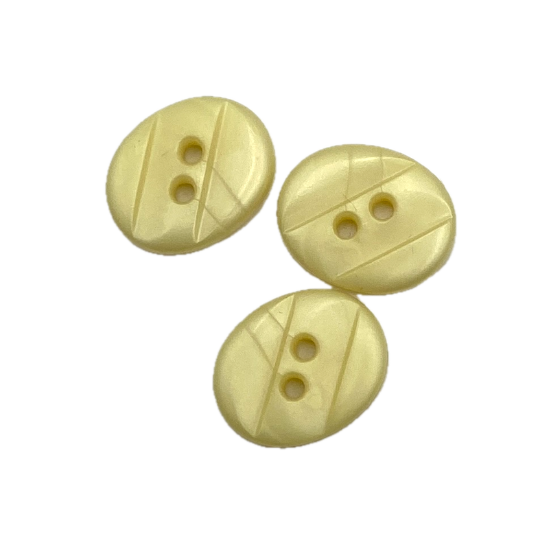 1/2" or 3/4" Pearly Oval | Plastic Buttons | Choose Your Favorite