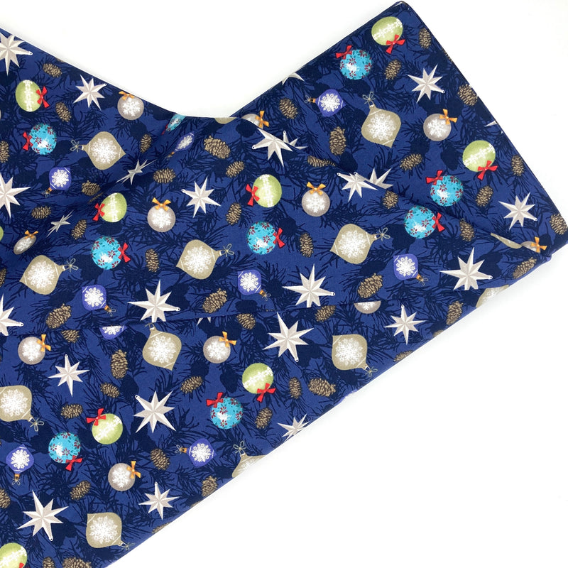 Blue Ornaments | Winter's Eve | Quilting Cotton