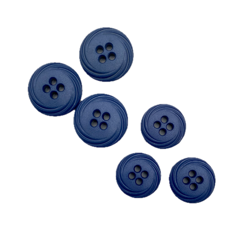 1/2", 5/8" or 3/4" Swirl Edge | Plastic Buttons | Choose Your Favorite