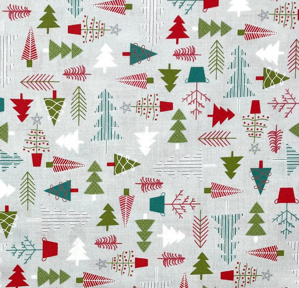 Tree Farm Grey | Cup of Cheer | Quilting Cotton
