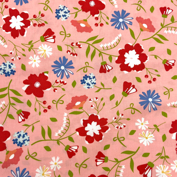 Country Meadow Carnation | Sunwashed | Quilting Cotton