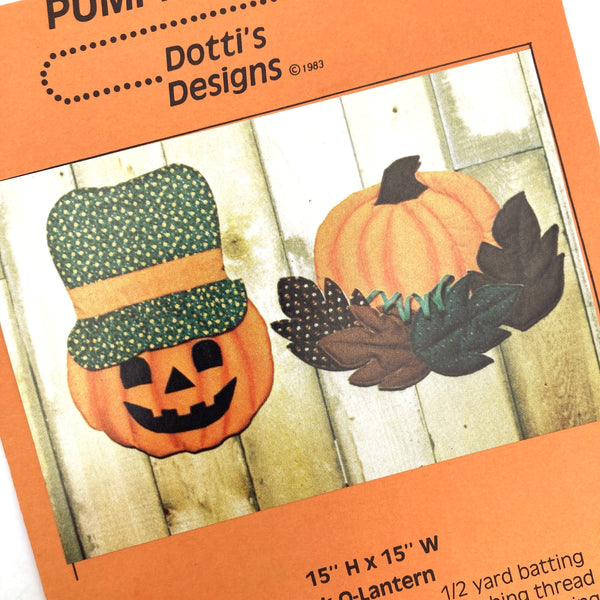 Dotti's Designs | Pumpkin Patch Jack-O-Lantern and Pumpkin with Leaves