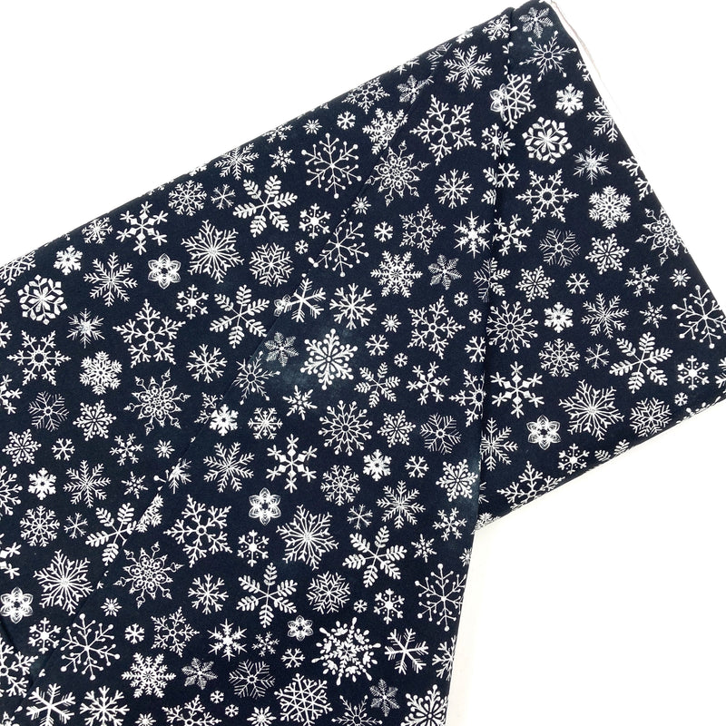 Chalkboard Snowflakes Black | Timeless Treasures Gail | Quilting Cotton