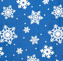January Snowflakes Bright Blue | Monthly Placemats | Quilting Cotton
