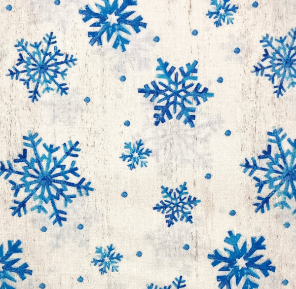 January Snowflakes Cream | Monthly Placemats | Quilting Cotton