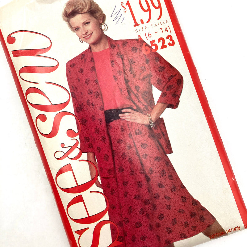 See & Sew Butterick 6523 | Adult Jacket, Top and Skirt | Sizes 6-14