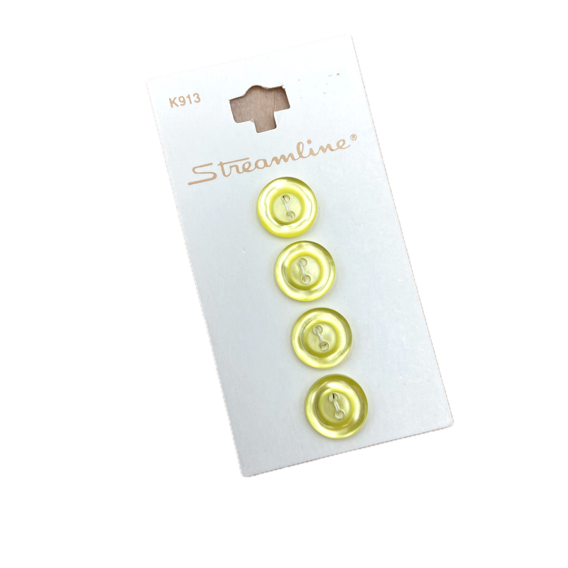 1/2" or 5/8" Daffodil | Plastic Buttons | Choose Your Size