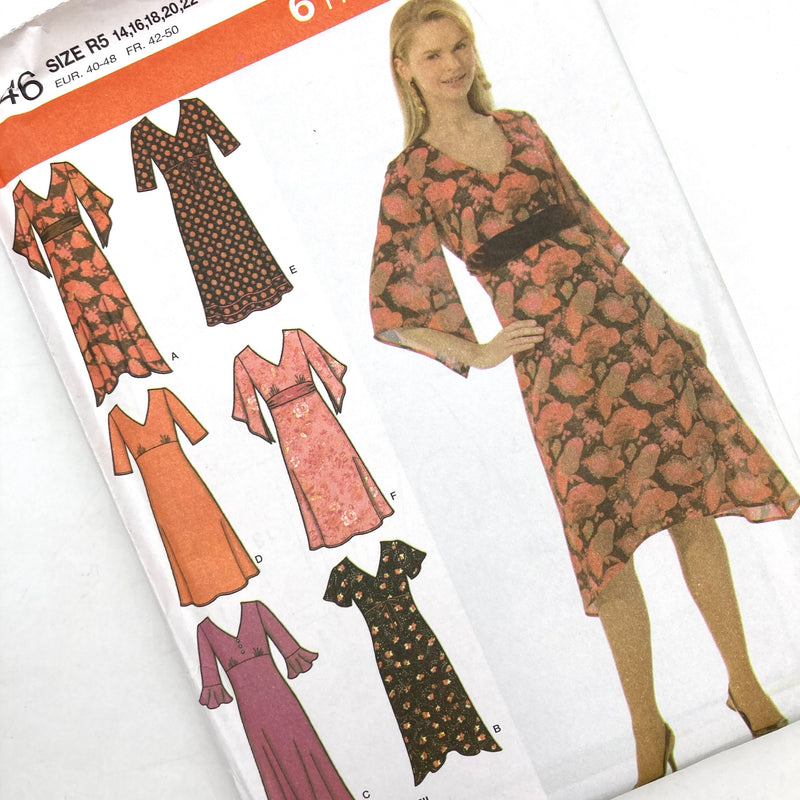 Simplicity 4946 | Adult and Petite Dress with Hemline Variations | Sizes 14, 16, 18, 20, 22