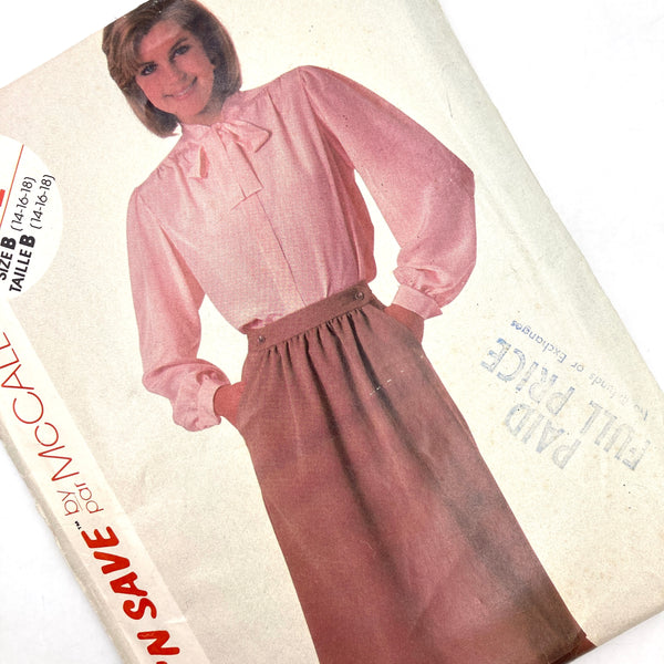 McCall's Stitch 'N Save 2062 | Adult Blouse and Skirt | Sizes 14-16-18