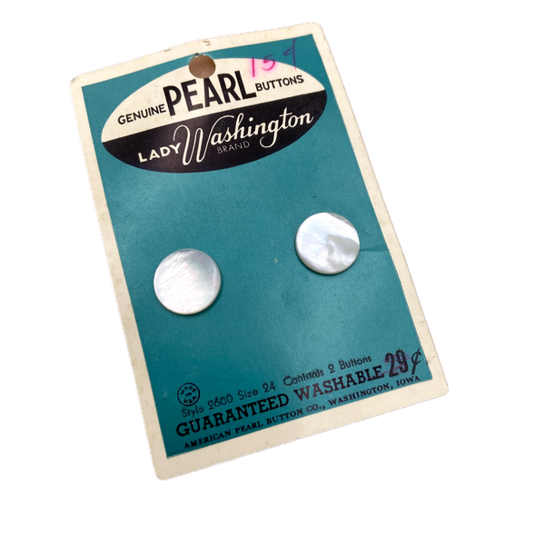 1/2" Pearl Shank |  Shell Buttons